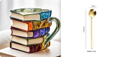 Painted Book Coffee Cup Unique Book Stacking Coffee Cup