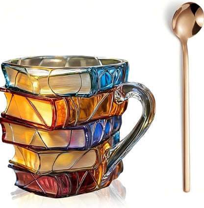 Painted Book Coffee Cup Unique Book Stacking Coffee Cup